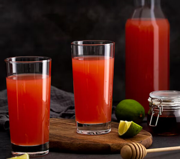 Zobo Magarita (tequila, Zobo Juice, Lime Juice, Simple Syrup)